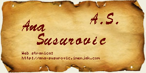 Ana Susurović vizit kartica